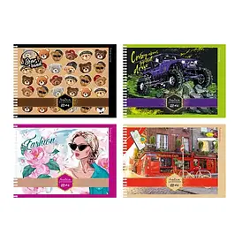 Альбом для малювання, 24арк спір лак/посипка Преміум Апельсин 120гр/м, АМ-ГП-120-24