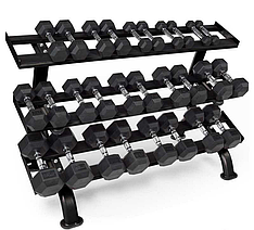 Гексагональний гантельний ряд Generation Fitness від 12,5 - 50 кг крок 2.5 кг