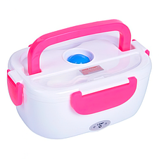 Електричний ланч-бокс з підігрівом їжі 220В, рожевий, фото 2