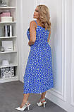 Жіноча літня сукня-комбінація квітковий принт, штапель, розміри 50-60, фото 5