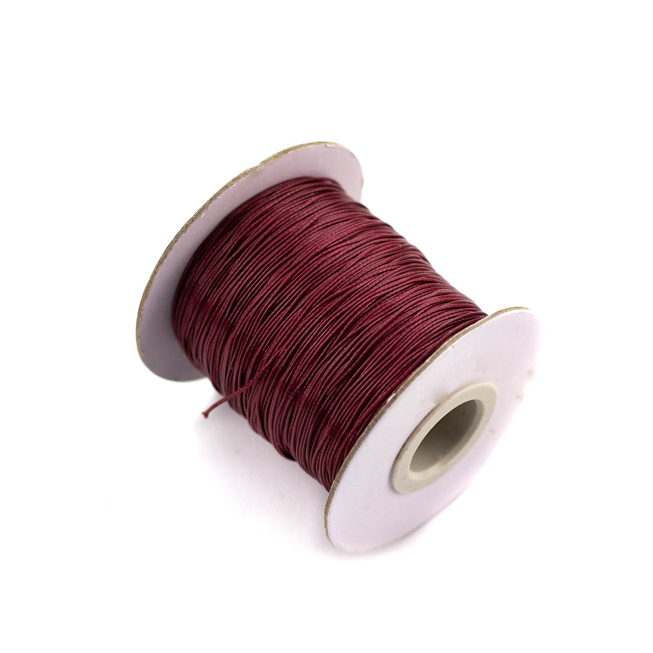 Вощений Шнур 0.5 мм бордовий відріз 5 м SHV039, фото 1