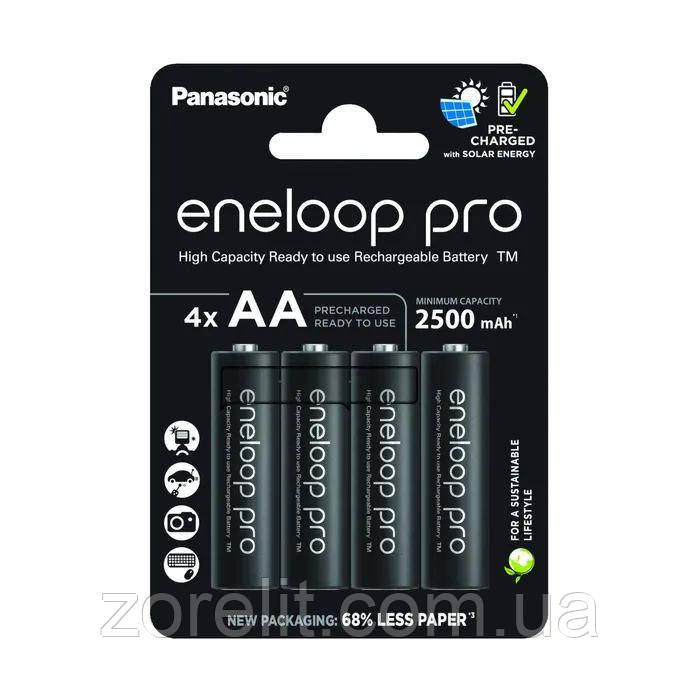 Акумулятор Panasonic HR06 AA 2500mAh Ni-MH, блістер 4 шт, фото 1
