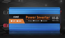 2600W номінал. Перетворювач напруги KME 2600. Автомобільний інвертор на 2600W (12V-220V), фото 3