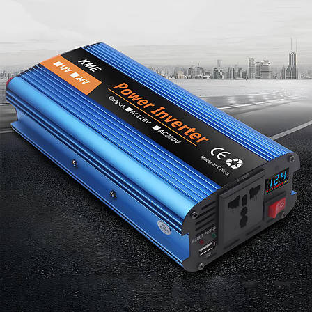 2600W номінал. Перетворювач напруги KME 2600. Автомобільний інвертор на 2600W (12V-220V), фото 1
