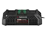 Подвійний зарядний пристрій Parkside PDSLG 20 B1 4.5A для акумуляторів 20V, фото 5