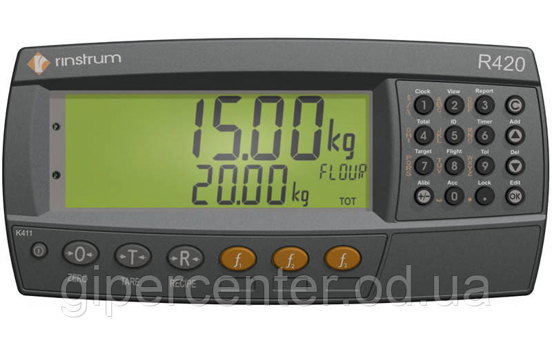 Весовой индикатор Rinstrum R420k411 (пластик ABS/щитовое (панельное) исполнения) - фото 1 - id-p472083139