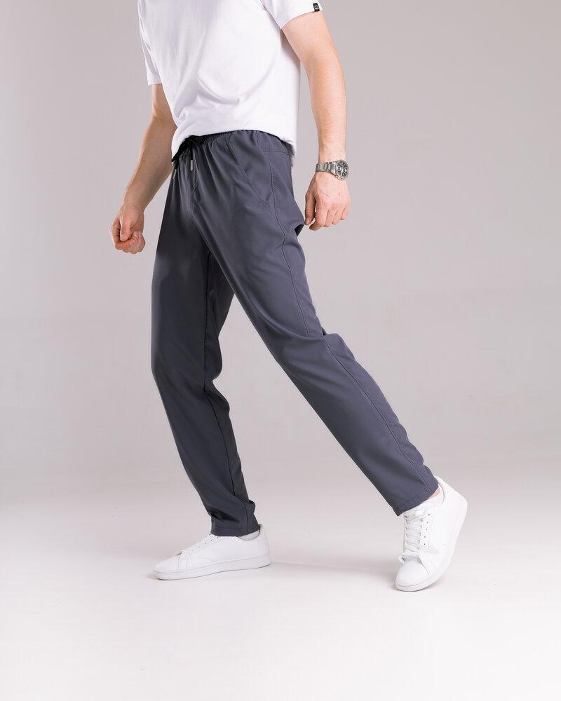 Однотонні базові чоловічі штани весна літо темно-сірі Pobedov Aero S, фото 1