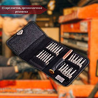 Набір біт і головок із ручкою Lemanso LTL10114 25 предметів, ергономічна ручка