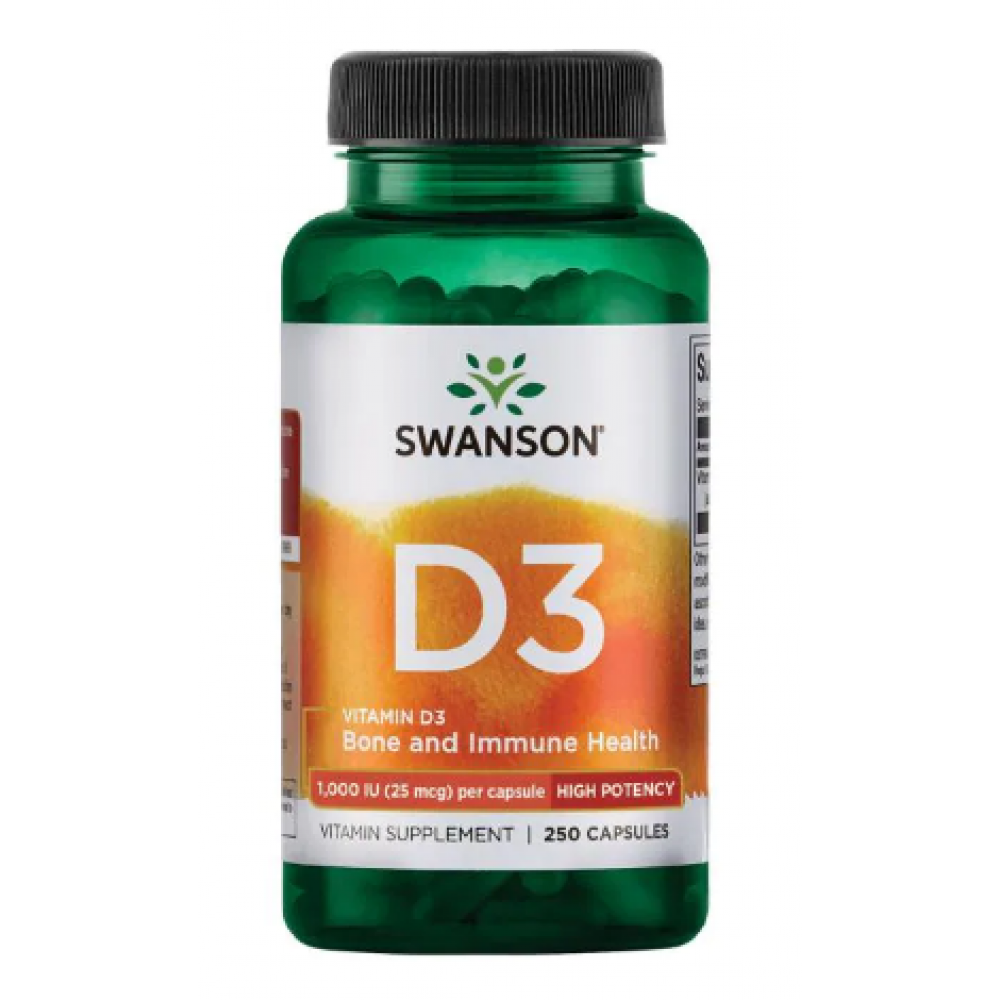 D-3 High Potency Vitamin 1000iu - 250caps, фото 1