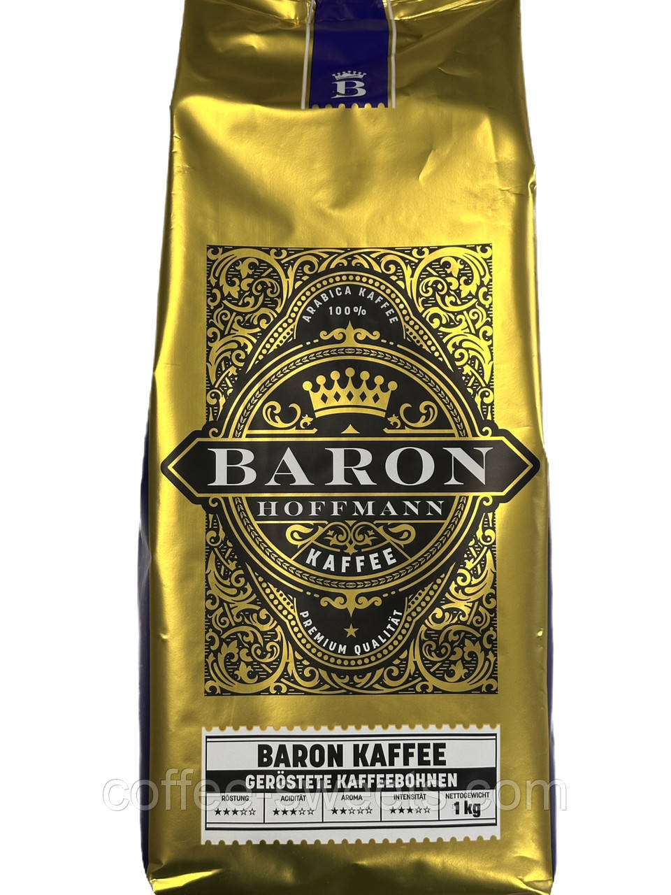 Кава Baron Hoffman Kaffee 100% Arabica в зернах 1 кг Німеччина