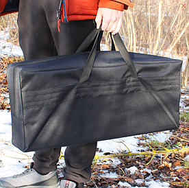 Чохол чорний з тканини Оксфорд для набору шампурів в дерев'яному ящику.