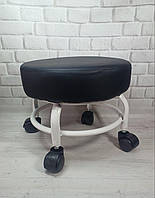Стілець для майстра педикюру зі шкірозамінника на колесах