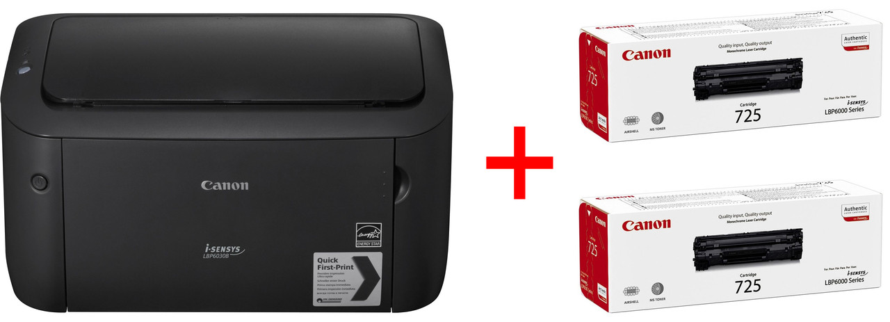 Принтер Canon i-SENSYS LBP6030B + Картриджі 725 2шт. (6474500)