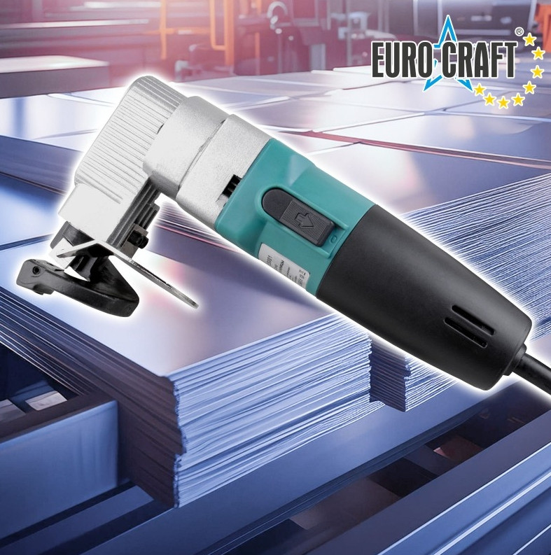 Ножиці для листового металу Euro Craft ES001 1800 Вт, 4 різальні краї, хід 7 мм