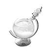 Барометр Штормгласс RESTEQ великий глобус, крапля Storm Glass на скляній підставці, декоративний та метеорологічний прилад для, фото 6
