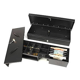 Б/В Грошовий ящик HPC System HPC 460 FT - касовий ящик для купюр, монет і чеків з відділеннями і замком, висувний металевий лоток