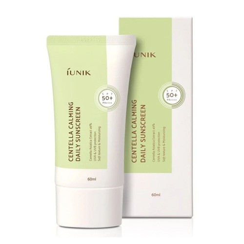 Iunik Centella Calming Daily Sunscreen SPF 50 Сонцезахисний крем з екстрактом центелли, 60 мл