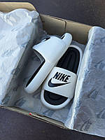 Білі шльопанці жіночі Nike Air Foam Slide White. Пляжні шльопки жіночі Найк., фото 4