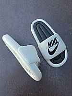 Білі шльопанці жіночі Nike Air Foam Slide White. Пляжні шльопки жіночі Найк., фото 5