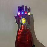 Світлова рукавиця Залізної людини 30 см — дитяча рукавичка Iron Man з фільму «Месники: Завершення», фото 2