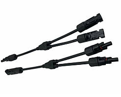 MC4 двійник для сонячних панелей розгалужувач Y образний з проводами (пара)