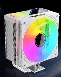 Кулер для процесора CoolMoon GT600 з RGB-підсвіткою — білий