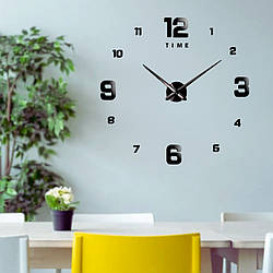 Великий настінний годинник 3D на батарейках Diy Clock Електронна наклейка Зроби сам для кухні вітальні
