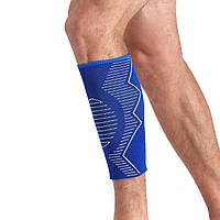 Бандаж на гомілку SIBOTE L-XL синій для підтримки м язів і вен, компресійний після травм і операцій поліамід спандекс
