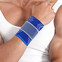 Бандаж для зап ястя SIBOTE L-XL синій компресійний еластичний поліамідний для підтримки суглобів і відновлення після травм