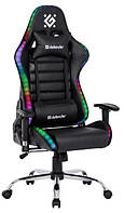 Ігр. крісло DEFENDER (64355) Ultimate Чорний, Light, ПУ, 60мм