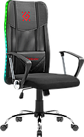 Ігр. крісло DEFENDER (64335) Totem Чорний, підсвічування,сітка