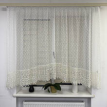 Арка гепюрова сітка з макраме айворі №1381-17