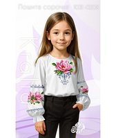 Пошита сорочка на дівчинку TM КРАЛЯ, льон 1031-0208