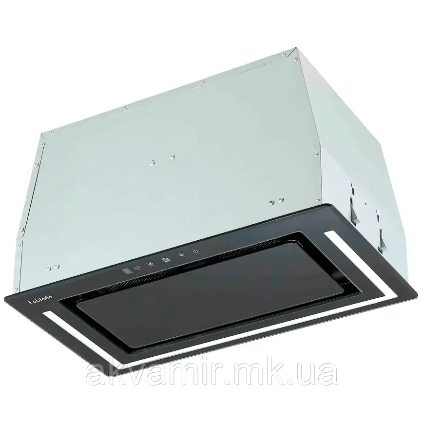 Витяжка для кухні Fabiano Luna 53 Black чорна повнобудовувана, фото 1