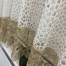 Арка гепюрова сітка з макраме кремово-беж №1381-1, 4м, фото 5