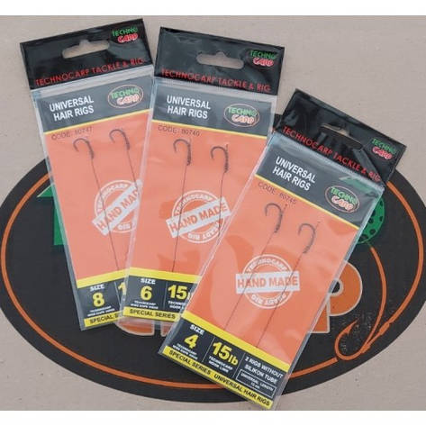 Готові повідці Universal Hair Rigs 15Lb. Wide Gape Hook №8. 1уп. - 2 шт. арт 80747, фото 2