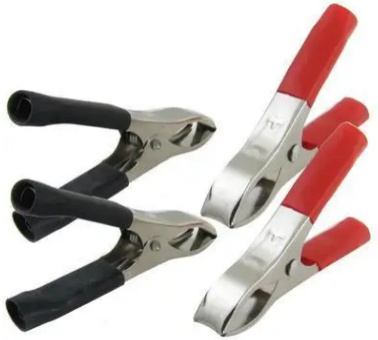 Крокодил акумуляторний 30А L70мм, VK11172, пара, фото 1