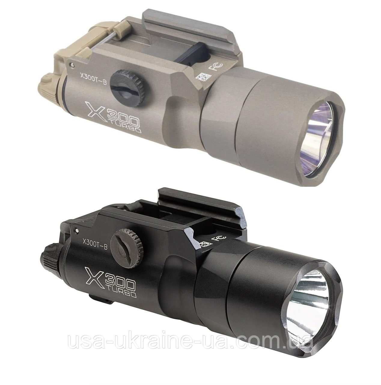 Тактичний ліхтар компактний SureFire X300T-B Turbo Black / FDE, фото 1