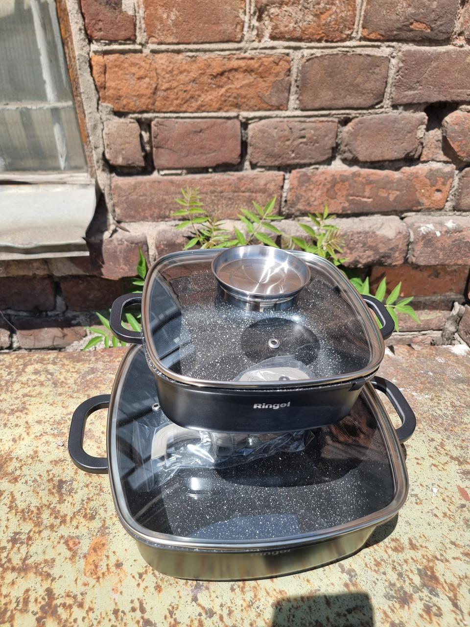 Набір квадратного посуду 4 предмети з антипригарним покриттям MARBLE RINGEL Meyer RG-2129-2