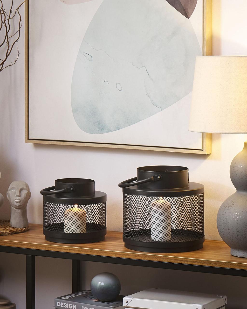 Ліхтар YAMDENA металевий 19 см чорний, фото 1