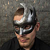 Маска для маскараду, венеціанська маска у срібному кольорі МА-027, фото 3