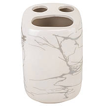 Набір для ванної кімнати 4 предмети кераміка 9190-006 білий, фото 4