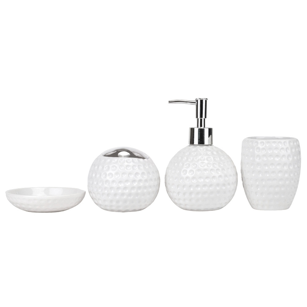 Набір для ванної кімнати 4 предмети кераміка 9190-009 білий