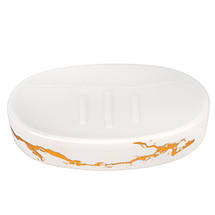 Набір для ванної кімнати 4 предмети кераміка 9190-011 білий із золотом, фото 2