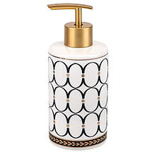 Набір для ванної кімнати 4 предмети 9190-013 кераміка білий з візерунком, фото 3