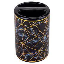 Набір для ванної кімнати 4 предмети 9190-015 кераміка чорний з візерунком, фото 5