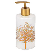 Набір для ванної кімнати 4 предмети Золоте дерево кераміка 9190-016 білий, фото 4