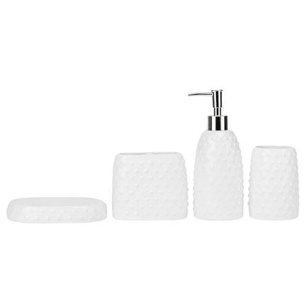 Набір для ванної кімнати 4 предмети кераміка 9190-024 білий, фото 1