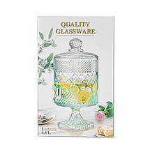 Лимонадниця для напоїв скляна з краном 4,5 л 38х20 см 9228-001, фото 2