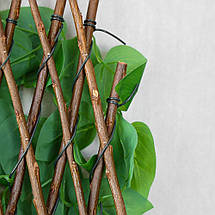 Декоративна панель зі штучної зелені та лози Фікус 36х120х3 см 2017-006, фото 3